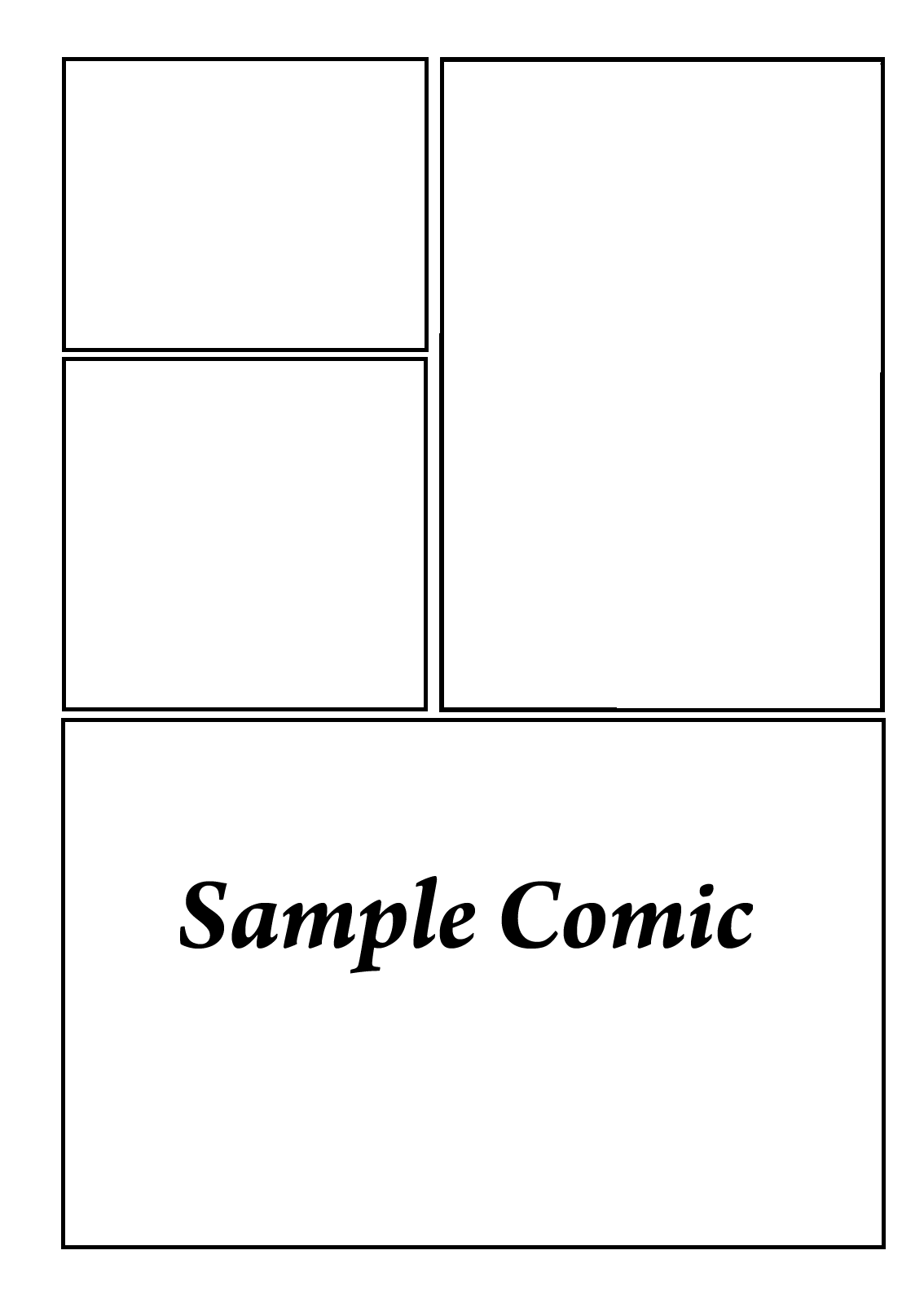 Comic with Blank Panels